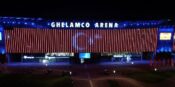 Belçika ekibi Gent’in stadı Ghelamco Arena Türk bayrağıyla aydınlatıldı